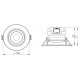 Spot LED dimabil 10W Rotund SCHRACK Piko Alb 40 de grade Alb Cald
