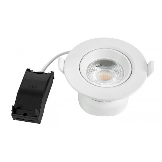 Spot LED dimabil 10W Rotund SCHRACK Piko Alb 40 de grade Alb Cald