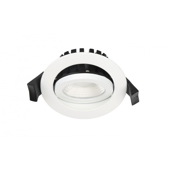 Spot LED dimabil 8W Punto Schrack rotund orientabil alb 80mm 36 grade IP65 IP20