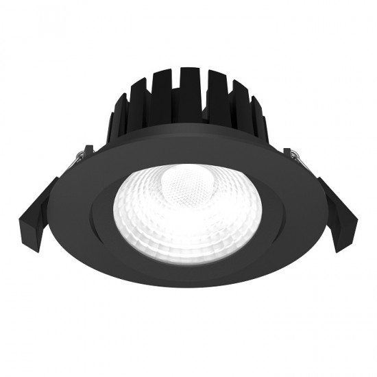 Spot LED dimabil 8W Punto Schrack rotund orientabil negru 80mm 36 grade IP65 IP20