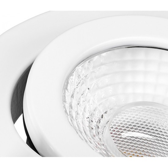 Spot LED dimabil 8W Punto Schrack rotund orientabil alb 80mm 36 grade IP65 IP20