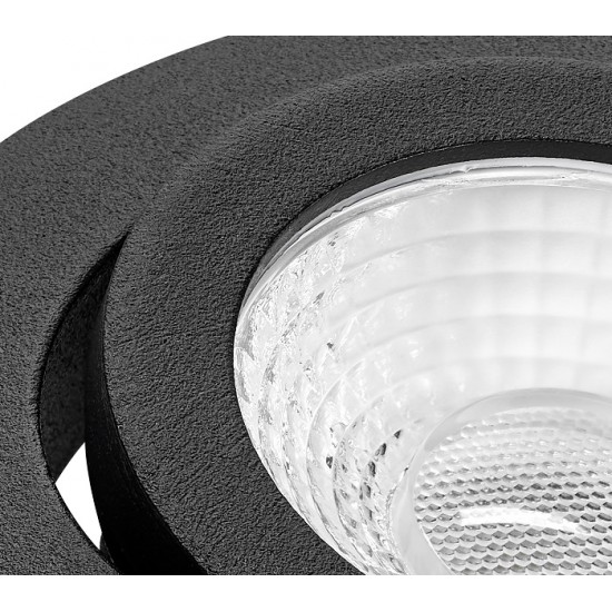 Spot LED dimabil 8W Punto Schrack rotund orientabil negru 80mm 36 grade IP65 IP20