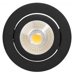 Spot LED dimabil 8W Punto Schrack rotund orientabil negru 80mm 36 grade IP65 IP20