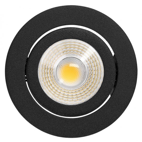 Spot LED dimabil 8W Punto Schrack rotund orientabil negru 80mm 36 grade IP65 IP20