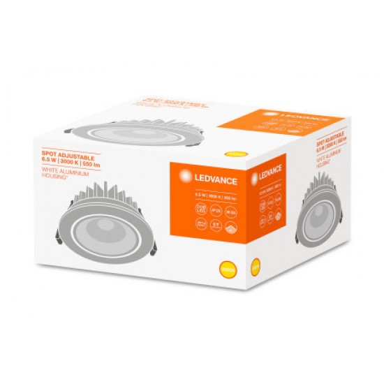Spot LED orientabil rotund 6.5W LEDVANCE 36 de grade Alb Cald