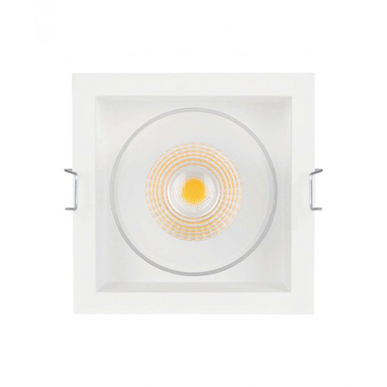 Spot LED 8W LEDVANCE orientabil patrat 90mm corp negru alb 36 grade IP20