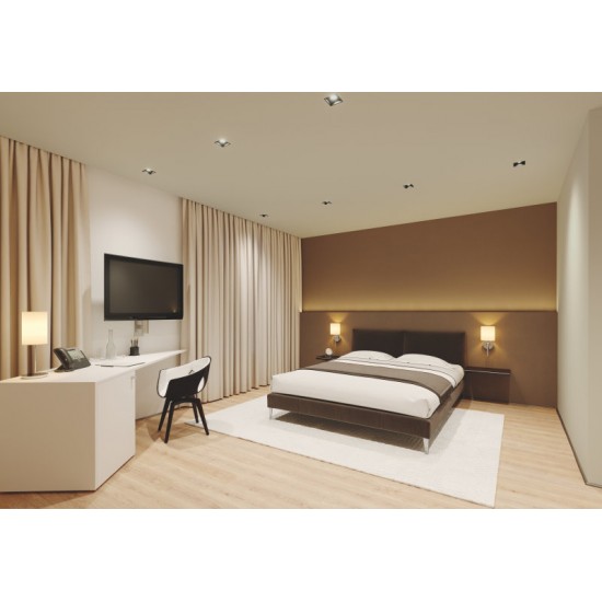 Spot LED 8W LEDVANCE orientabil patrat 90mm corp negru alb 36 grade IP20