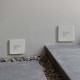 Spot LED etans 3W incastrat in perete patrat corp alb lumina calda IP65