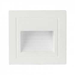 Spot LED etans 5W incastrat in perete patrat corp alb lumina calda IP65