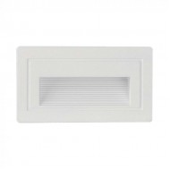 Spot LED etans 3W incastrat in perete dreptunghiular corp alb lumina calda IP65
