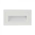 Spot LED etans 3W incastrat in perete dreptunghiular corp alb lumina calda IP65