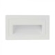 Spot LED etans 3W incastrat in perete dreptunghiular corp alb lumina calda IP65
