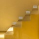 Spot LED etans 3W incastrat in perete dreptunghiular corp alb lumina calda IP65