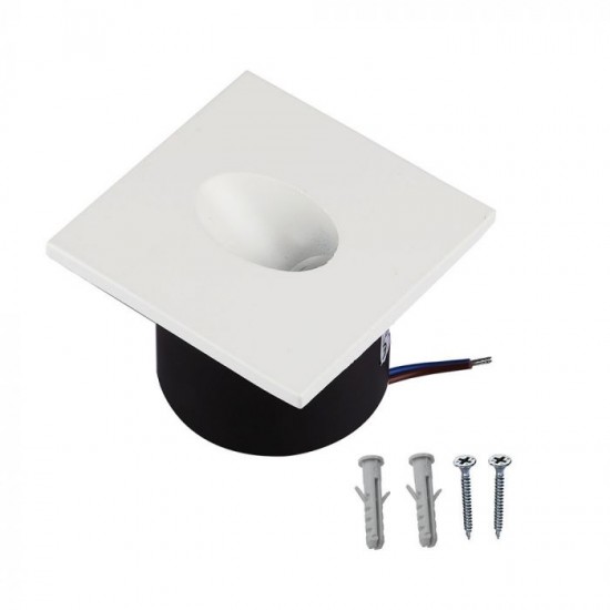 Spot LED 3W pentru treapta patrat Corp Alb lumina calda IP20