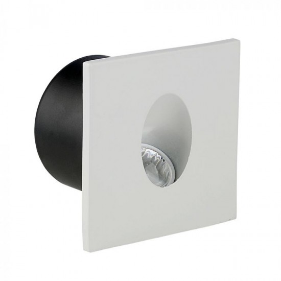 Spot LED 3W pentru treapta patrat Corp Alb lumina calda IP20