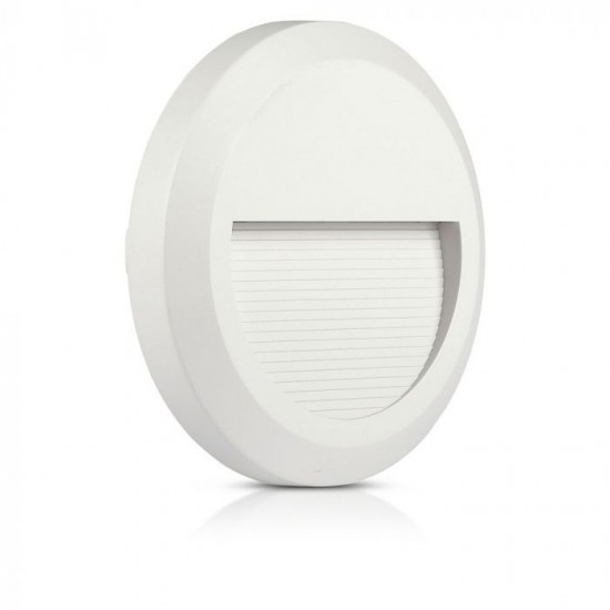 Spot LED etans 2W pentru scari rotund Corp Alb Alb Neutru