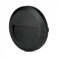 Spot LED etans 2W pentru scari rotund Corp Negru Alb Neutru