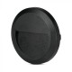 Spot LED etans 2W pentru scari rotund Corp Negru Alb Cald