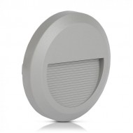 Spot LED etans 2W pentru scari rotund Corp Gri Alb Neutru