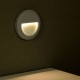 Spot LED etans 2W pentru scari rotund Corp Gri Alb Cald
