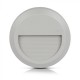 Spot LED etans 2W pentru scari rotund Corp Gri Alb Cald