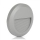 Spot LED etans 2W pentru scari rotund Corp Gri Alb Cald