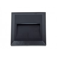 Spot LED etans 2W pentru scari patrat Corp Negru Alb Neutru