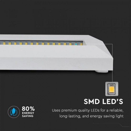 Spot LED etans 3W pentru treapta dreptunghiular Corp Alb Alb Neutru