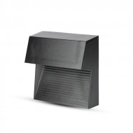 Spot LED etans 3W pentru scari patrat Corp Negru Alb Cald
