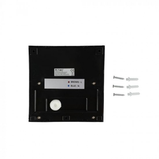 Spot LED etans 3W pentru scari patrat Corp Negru Alb Cald