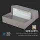 Spot LED etans 3W pentru scari patrat Corp Gri Alb Cald