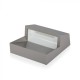 Spot LED etans 3W pentru scari patrat Corp Gri Alb Cald