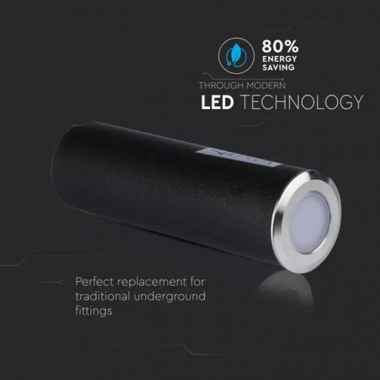 Spot LED etans 0.5W cu montaj ingropat in pardoseala alb cald