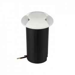 Spot LED etans 1W alb bidirectional cu montaj ingropat in pardoseala alb cald 12V