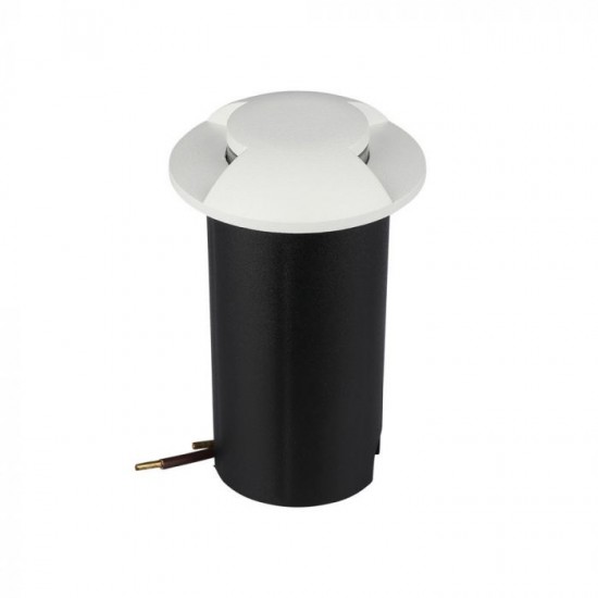 Spot LED etans 1W alb bidirectional cu montaj ingropat in pardoseala alb cald 12V