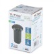 Spot LED etans 1W negru 4 directii cu montaj ingropat in pardoseala alb rece 12V