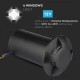 Spot LED etans 1W negru 4 directii cu montaj ingropat in pardoseala alb rece 12V