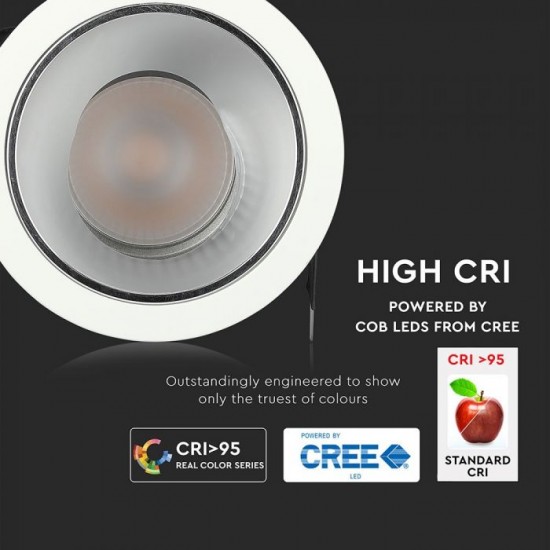 Spot LED orientabil 6W Rotund cu reflector cip CREE 24 de grade Alb Neutru CRI>95 UGR<19
