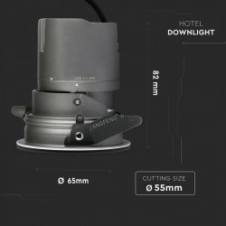 Spot LED orientabil 6W Rotund cu reflector cip CREE 24 de grade Alb Neutru CRI>95 UGR<19