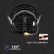 Spot LED orientabil 20W Rotund cip SAMSUNG cu reflector si rama neagra Alb Cald