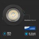 Spot LED orientabil 20W Rotund cip SAMSUNG cu reflector si rama neagra Alb Cald
