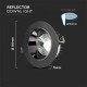 Spot LED orientabil 20W Rotund cip SAMSUNG cu reflector si rama neagra Alb Cald