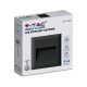 Spot LED etans 2W pentru scari patrat Corp Negru Alb Neutru