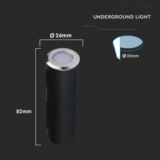 Spot LED etans 0.5W cu montaj ingropat in pardoseala alb cald