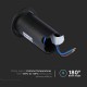 Spot LED etans 1W negru bidirectional cu montaj ingropat in pardoseala alb cald 12V