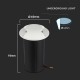 Spot LED etans 1W alb bidirectional cu montaj ingropat in pardoseala alb rece 12V
