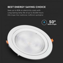 Spot LED 30W orientabil cu CIP SAMSUNG Rotund Alb Cald