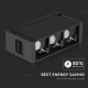 Spot LED liniar magnetic 3W Corp Negru Alb Cald