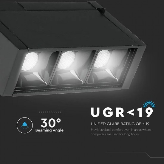 Spot LED liniar magnetic 3W Corp Negru Alb Cald