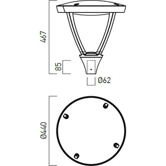 Corp de iluminat LED perimetral XTOWN rotund 45W Alb Neutru